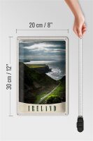 Blechschild Reise 20x30cm Irland Europa Wiese Gebirge Meer Natur