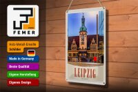 Blechschild Reise 20x30cm Leipzig Deutschland Kirche Architektur
