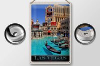 Blechschild Reise 20x30cm Las Vegas Bootstour USA Casino Amerika