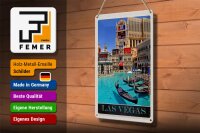 Blechschild Reise 20x30cm Las Vegas Bootstour USA Casino Amerika