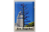 Blechschild Reise 20x30cm Los Angeles USA Amerika Sister Citis