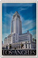 Blechschild Reise 20x30cm Los Angeles USA Amerika Hochhaus