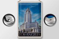 Blechschild Reise 20x30cm Los Angeles USA Amerika Hochhaus