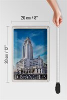 Blechschild Reise 20x30cm Los Angeles USA Amerika Hochhaus