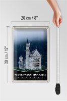 Blechschild Reise 20x30cm Neuschwanstein Schloss Marienbrücke