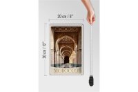 Blechschild Reise 20x30cm Marokko Afrika Medina Moschee Flur