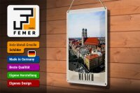 Blechschild Reise 20x30cm München Deutschland Stadt Kirche Stadt