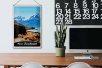 Blechschild Reise 20x30cm Neuseeland Europa Stadt Urlaub Gebirge