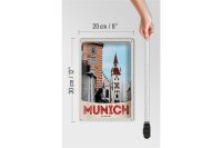 Blechschild Reise 20x30cm München Aussicht Architektur Stadt
