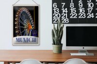 Blechschild Reise 20x30cm München Oktoberfest Riesenrad Kirmes