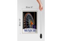 Blechschild Reise 20x30cm München Oktoberfest Riesenrad Kirmes