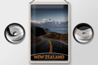 Blechschild Reise 20x30cm Neuseeland Meer Straße Natur Urlaub