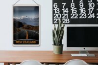 Blechschild Reise 20x30cm Neuseeland Meer Straße Natur Urlaub