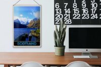 Blechschild Reise 20x30cm Schottland Insel Gebirge See Schild