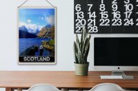 Blechschild Reise 20x30cm Schottland Insel Gebirge Schnee Trip