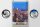 Blechschild Reise 20x30cm Seattle USA Amerika Stadt Abend Urlaub
