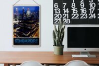 Blechschild Reise 20x30cm Singapur Stadt Asien Hochhaus Indien