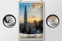 Blechschild Reise 20x30cm Seoul Süd Korea Architektur Stadt