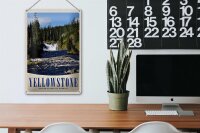 Blechschild Reise 20x30cm Yellowstone Wasserfall Gebirge Natur