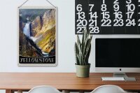 Blechschild Reise 20x30cm Yellowstone Wasserfall Fluss Natur