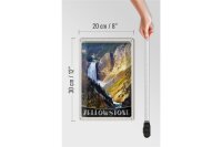 Blechschild Reise 20x30cm Yellowstone Wasserfall Fluss Natur