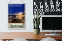 Blechschild Reise 20x30cm Vietnam Asien Boot Meer Natur Urlaub