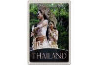 Blechschild Reise 20x30cm Thailand Tropen Natur Frau Religion