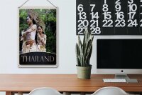 Blechschild Reise 20x30cm Thailand Tropen Natur Frau Religion