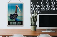 Blechschild Reise 20x30cm Thailand Meer blaues Meer Boot Natur