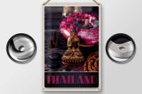 Blechschild Reise 20x30cm Thailand Asien Buddha Gott Religion