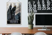 Blechschild Reise 20x30cm Vilnius Litauen Skulptur Europa Urlaub