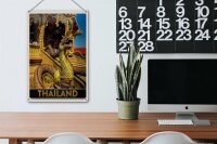 Blechschild Reise 20x30cm Thailand Asien Drachen bunt Tempelk