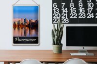 Blechschild Reise 20x30cm Vancouver Kanada Meer Hochhaus Urlaub