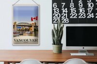 Blechschild Reise 20x30cm Vancouver Kanada Meer Brücke Boote