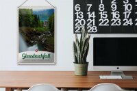 Blechschild Reise 20x30cm Giessbachfall Wald Wasserfall Natur