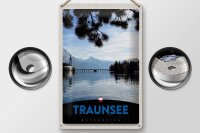 Blechschild Reise 20x30cm Traunsee Österreich  Natur Gebirge