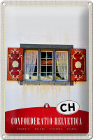 Blechschild Reise 20x30cm Confederation Helvetica Natur Haus