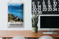 Blechschild Reise 20x30cm Confoederatio Helvetica Kirche Natur