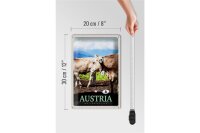 Blechschild Reise 20x30cm Österreich Tiere Weide Natur Gebirge