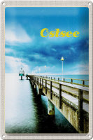 Blechschild Reise 20x30cm Ostsee Deutschland Gehweg Meer...