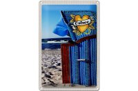 Blechschild Reise 20x30cm Ostsee blau Küste Strand