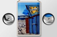 Blechschild Reise 20x30cm Ostsee blau Küste Strand