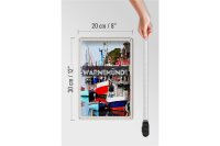 Blechschild Reise 20x30cm Warnemünde Ostseebad Schiffe Boot Meer