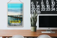 Blechschild Reise 20x30cm Grötmitz Meer Strand Urlaub Wellen