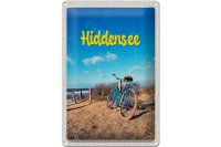 Blechschild Reise 20x30cm Hiddensee Fahrrad Strand Meer...