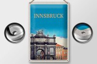 Blechschild Reise 20x30cm Innsbruck Österreich Schloss Skulptur