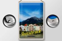 Blechschild Reise 20x30cm Innsbruck Gebirge Natur Aussicht Stadt