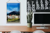 Blechschild Reise 20x30cm Innsbruck Gebirge Natur Aussicht Stadt