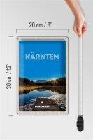 Blechschild Reise 20x30cm Kärnten See Österreich Sonnenaufgang