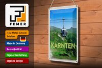 Blechschild Reise 20x30cm Kärnten Österreich Gondel Urlaub Natur